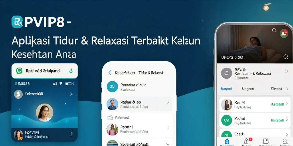 Tampilan antarmuka RPVIP8 yang user-friendly untuk Tidur & Relaksasi.
