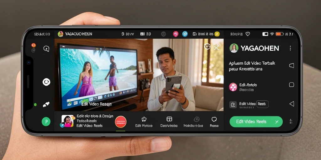 Tampilan antarmuka YAGAOHEN yang mudah digunakan untuk Edit Video Reels.